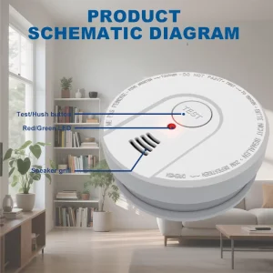 Smart Smoke Alarm Fire Detector CE Smoke Security Alert Works with Smart Life