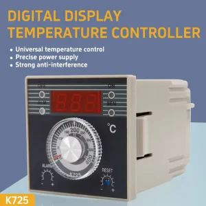 Smart Temperature Controller with Sensor Break Protection, Over Temperature Alarm, and Dual LED Display for Ovens, Cold Rooms, and Factories
