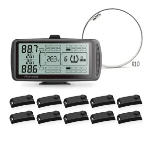 Smart Tire Pressure Temperature Monitoring with Replaceable Sensors and Alerts