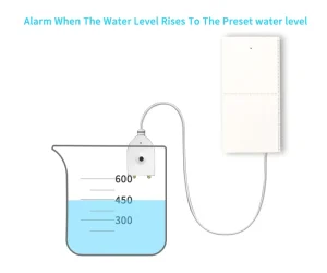Smart Tuya Wi Fi Enabled ABS Material Water Leak Alarm Detector with Flood Alarm and Probe App Remote Control