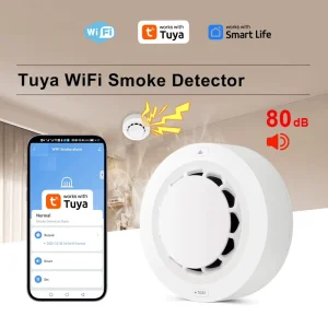 Smart Tuya WiFi Zigbee Smoke Alarm App Remote Control Wireless Smoke Sensor for Fire Detection Intelligent Linkage Reduce Losses