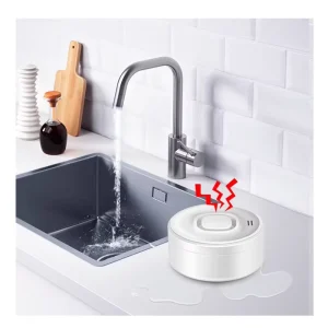 Smart Ultrasonic WiFi Water Leak Detector ABS Home Security Alarm System App Remote Control 10m Detection Range Bathroom