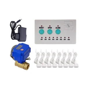 Smart Water Leakage Alert System with 1-Inch Flood Stop Shut-Off Valve and 6m Water Leak Sensor