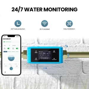 Smart Whole-House App-Controlled Auto Shutoff Valve with Water Leakage Alarm and High Flow Rate