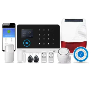 Smart WiFi 4G Home Burglar Alarm System Wireless Security Host with RFID Touch Keypad App Remote Control Doorbell Function