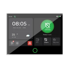 Smart WiFi Alarm Host with 7 inch Touch Screen Graffiti Home Security System in ABS Material