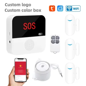 Smart WiFi Door Sensor Alarm System 4 Modes Remote Control Home Security Alarm System with Sound Speaker