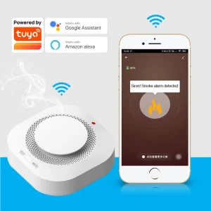 Smart WiFi Photoelectric Smoke Detector with Mobile App Push Notifications