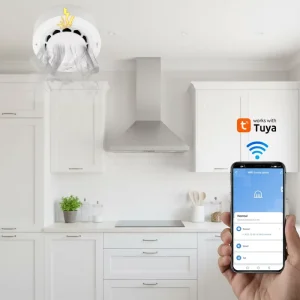 Smart WiFi Smoke Detector and Wireless Fire Alarm Sensor with App Alerts and Scene Automation