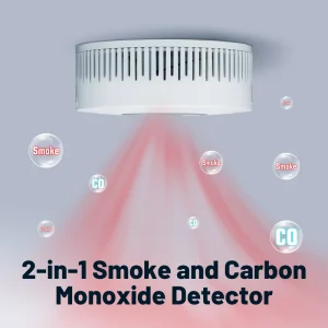 Smart WiFi Smoke and Carbon Monoxide Detector, 2-in-1, LCD Display, App Control