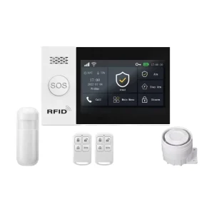 Smart WiFi Tuya GSM Home Alarm System RFID Siren PIR Door Sensors 433MHz 10m Detection Battery Backup ABS Horn App Remote