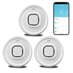 Smart WiFi Water Leak Detector Battery Powered Flood Overflow Sensor APP Remote Alarm for Home Hotel Kitchen Basement