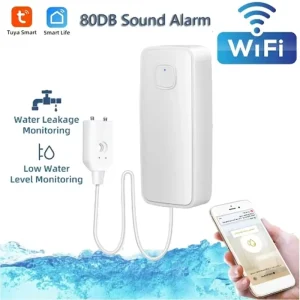 Smart WiFi Water Leak Sensor Detector for Overflow Alarm System with App