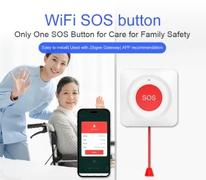 Smart WiFi Zigbee SOS Emergency Call Button Elderly Fall Alert Panic Button for Senior Home Care Nursing Hospital