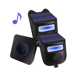 Smart Wireless Audio Door Phone Solar Powered Infrared Welcome Device and Driveway Alarm