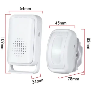 Smart Wireless Doorbell with Vibration Reminder PIR Motion Sensor Security Alarm