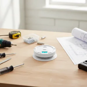 Smart Wireless Interconnected Photoelectric Smoke and CO Detector Portable Battery-Powered Household Fire Alarm