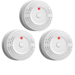 Smoke Detector 9V Battery Operated Smoke Alarm with LED Indicator Audible Alarm Silence Button