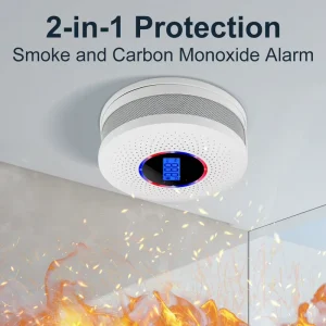 Smoke Detector Fire Alarm Carbon Monoxide Monitor Indoor Emergency Sensor