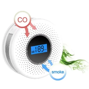 Smoke and Carbon Monoxide Combined Detector Alarm with Photoelectric Sensor 85dB Alarm Sound