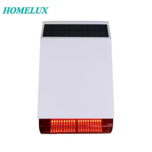 Solar Energy Siren Outdoor Solar Power Wireless Siren With Strobe Light and Sound Alarm