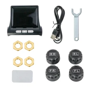 Solar External TPMS 5V LCD Display 433.92MHz Tire Pressure Monitoring System