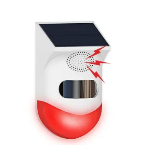 Solar Farm Security System with Custom Voice Upload 120dB PIR Motion Sensor Strobe Light Alarm Siren IP67