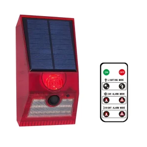 Solar Outdoor Garden Lamp Human Body Induction Waterproof Wall Lamp Audible and Visual Alarm Household Solar Alarm Lamp
