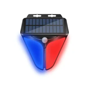 Solar Power Alarm System Sound&flash Solar Alarm Home Outdoor Flashing Lights