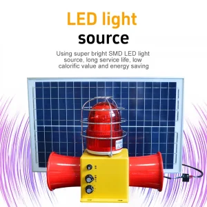 Solar Powered Sound and Light Alarm, Voice Integrated Alarm