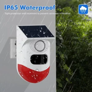 Solar Powered Tuya WiFi Outdoor PIR Motion Sensor Alarm with Sound and Light