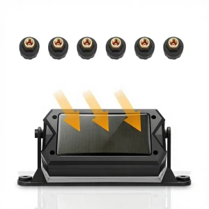 Solar-Powered Wireless 6-Wheel Truck TPMS with Real-Time Alerts and No Programming