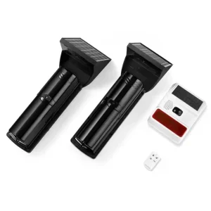 Solar Powered Wireless Infrared Beam Perimeter Security System Waterproof Infrared Sensor Detector Burglar Alarm System