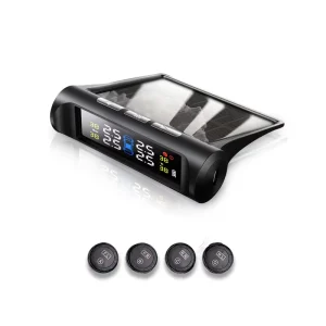 Solar TPMS C240 with External Sensors Digital LCD Display Auto Security Alarm