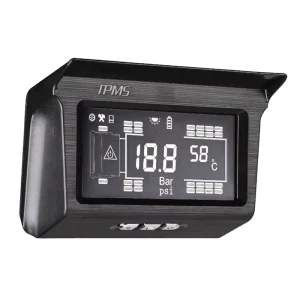 Solar TPMS Valve Tire Pressure Gauge Monitor System with 18 Wheel Sensors for Trucks and Buses