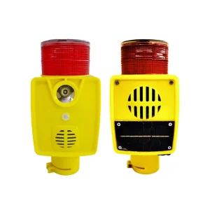 Solar Traffic Warning Product Wild Animals Repellent with Frighten Light Loud Different Voice