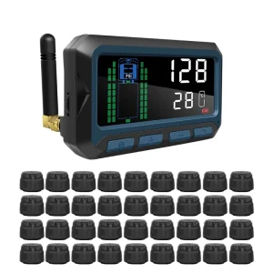 Solar Truck TPMS with Low-Pressure and High-Temperature Alarm, Supports 290 psi