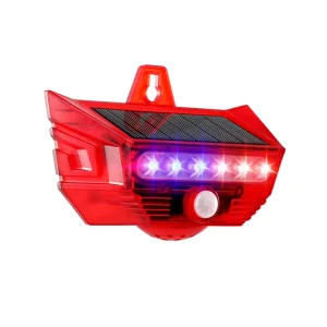 Sound and Light Alarm Solar Wireless Infrared Sensor Home Anti theft Sound and Light Alarm for Farm Gardens Factory Warehouse