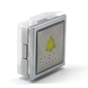 Stainless Steel Elevator Square Button Alarm for Hotel Use Industrial Design