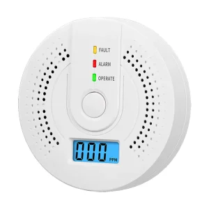Standalone Carbon Monoxide Alarm with Alkaline AA Battery Ceiling-Mounted IP54 Rating High-Pitched Siren and LED