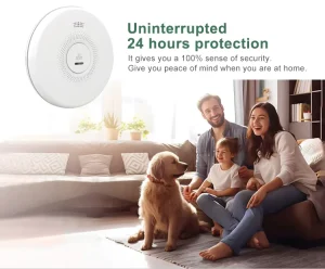Standalone Photoelectric Battery-Operated Smoke Detector Fire Alarm for Home and Hotel Security