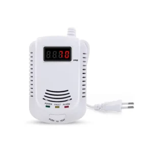 Standalone Plug-In Combustible Gas Detector and Leak Alarm Sensor for LPG, LNG, Coal, and Natural Gas with Voice Warning