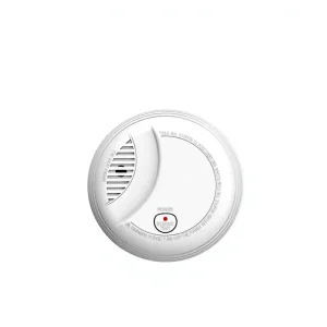 Standalone Smoke Detector Smoke Alarm Sensor White Round Fire Safety Device for Home Office Apartment