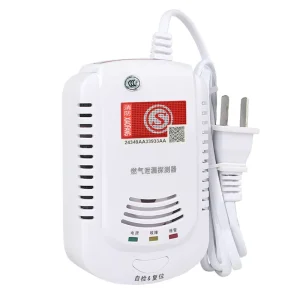 Standalone Wireless Motion Sensor Methane and Propane Gas Leak Alarm with LCD, EU Plug, and ABS Housing