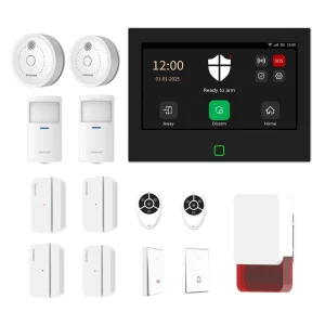 Staniot Tuya 7 Inch Wired Smart Security Alarms System Wireless WiFi with GSM Network for Home Use Security System