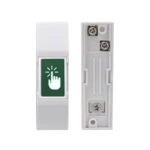 Surface Mount Mini Narrow Thin Size Plastic Fire Alarm Emergency Door Release Exit Switch Push Button With Backbox
