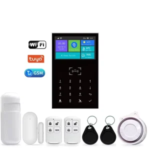 TA06 TUYA App Control Intruder Alarm System Touch Screen GSM Burglar Alarm 433MHz Indoor Home Security SMS WiFi