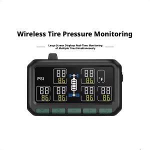 TPMS Tire Pressure Monitor for Truck and Passenger Car 6 Wheels with Single Screen Display