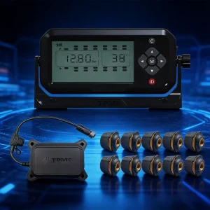 TPMS Tire Pressure Monitoring System Universal 4 26 Sensor Real Time LCD Display Truck Alarm With Temperature Warning