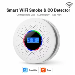 TUYA Smart Wifi Smoke And CO Detectors Wireless Smoke And Carbon Monoxide Detector With LCD Display Smart Life App Control